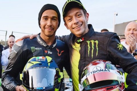 MotoGP, Rossi et Hamilton la rencontre : la vidéo intégrale et officielle c'est maintenant !