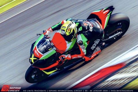 People : Max Biaggi reprend la piste avec l'Aprilia à Sepang