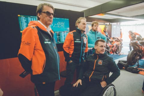 MotoGP Brno : Stefan Pierer patron de KTM peut être fier du cadre tubulaire et des WP