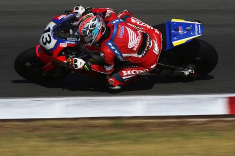 WSBK: Takumi Takahashi (Honda) tests at Suzuka, and falls