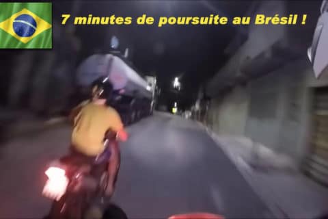 [Street] Sacré coup de guidon du policier en poursuite ! (Vidéo)