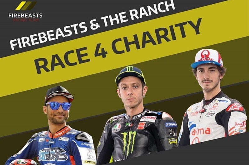 MotoGP. Nesta quinta-feira, às 21h30, vídeo corrida de Valentino Rossi e seus amigos do Rancho ao vivo para a Cruz Vermelha Italiana