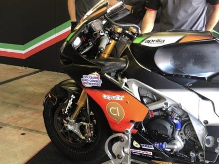 SBK : Christophe Ponsson impliqué dans les tests Aprilia à Misano