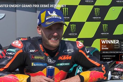 MotoGP Brno J3 Course : Brad Binder (KTM/1) « à chaud » !