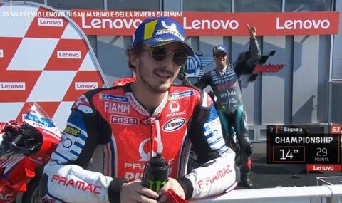 MotoGP Misano1 J3 Course : Francesco Bagnaia (Ducati/2) « à chaud » !