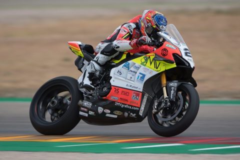 WSBK Superbike Aragón 2 FP1 : Michael Rinaldi repart en tête