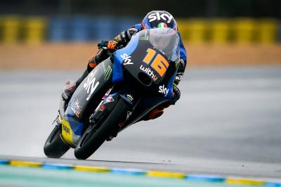 Aquecimento de Moto3 Le Mans França: Andrea Migno deixa sua marca