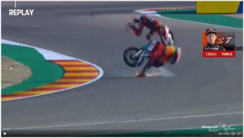 Moto3 Aragon-1 FP3: quedas e líder Rodrigo serão confirmados pelos comissários...