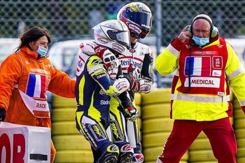 Moto3 ル・マン フランス J3: パオロ・シモンチェリが週末を忘れたいのに、ロマーノ・フェナティに挨拶したとき...