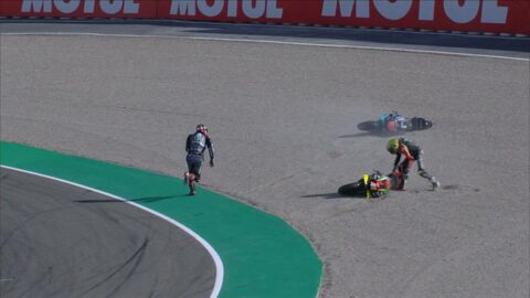MotoGPバレンシア-1 J3：ファビオ・クアルタラロ（ヤマハ/14歳）の転倒と技術的問題