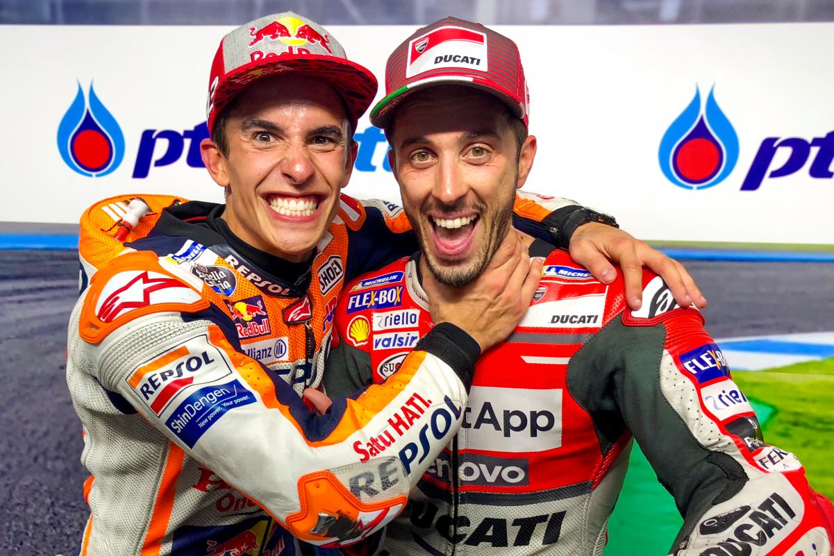 The trajectories of Dovizioso and Marc Marquez seem to cross again…