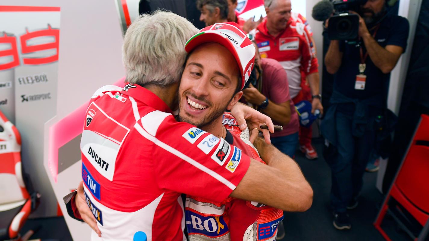 Entre Dovizioso et Dall'Igna, les images peuvent être trompeuses ... 