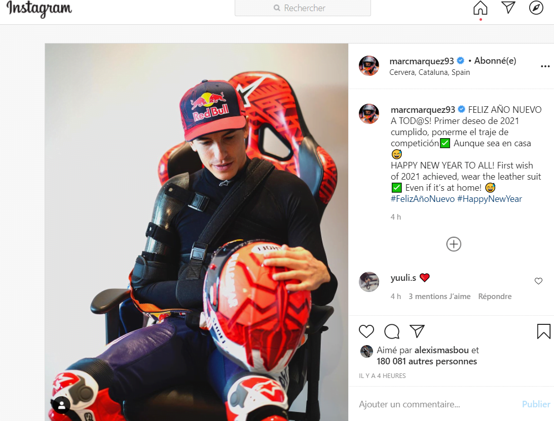 Marc Marquez se montre déterminé pour 2021, mais aussi avoue sa faiblesse du moment ... 