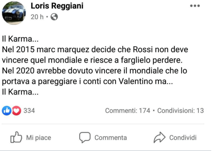Reggiani tem uma ideia muito particular sobre a situação atual de Marc Márquez...