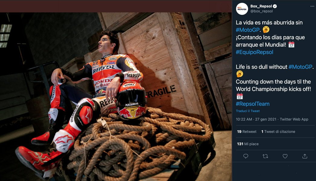 Marc Marquez se languit du MotoGP en tenue de scène … 
