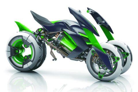 [Street] La vision du futur par Kawasaki : un Superbike à 3 roues