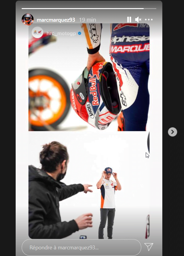 Marc Márquez voltou ao trabalho...