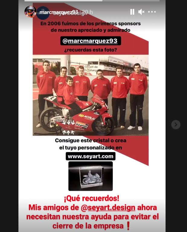 Marc Marquez relays a call for help...