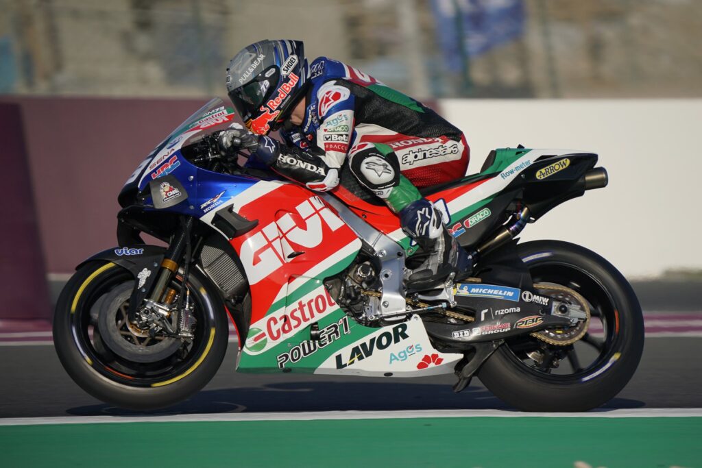 Alex Marquez tested the strength of the Honda frame at Losail.