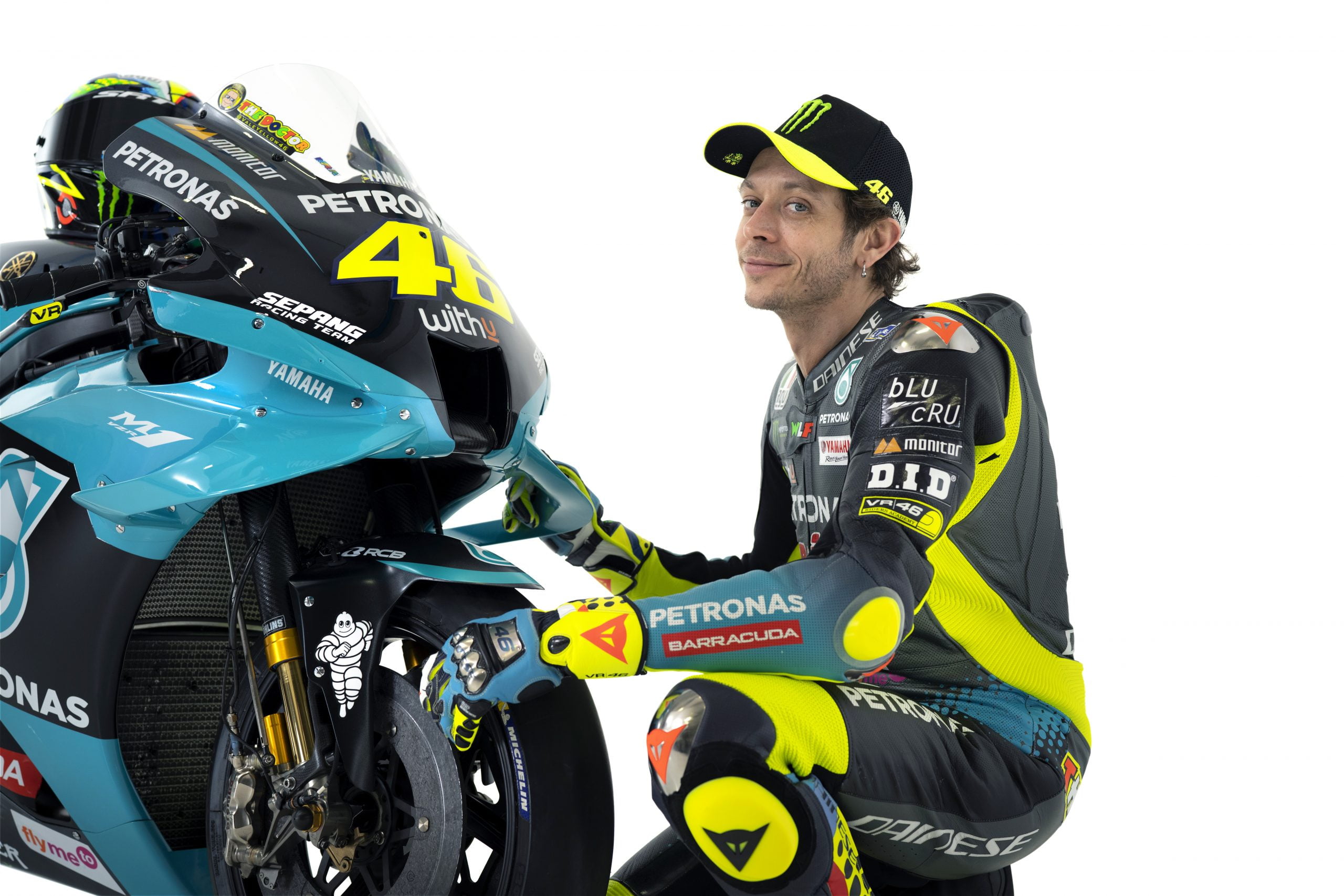 Valentino Rossi durante as filmagens da Petronas...