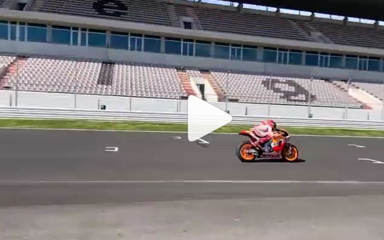 Marc Marquez tourne à Portimao.