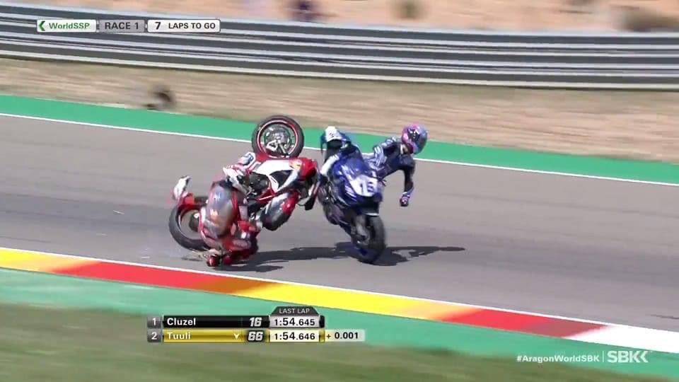 WSBK SSP Aragón Course 1 : Victoire pour Odendaal, Cluzel au sol !