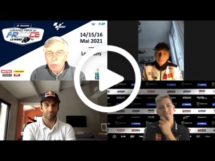 MotoGP, Grand Prix de France : la vidéo de la conférence avec Fabio Quartararo, Johann Zarco et Lorenzo Fellon
