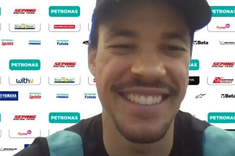 MotoGP Test Jerez Débriefing Franco Morbidelli (Yamaha/9) : Nouveau bras carbone et garde-boue, etc. (Intégralité)