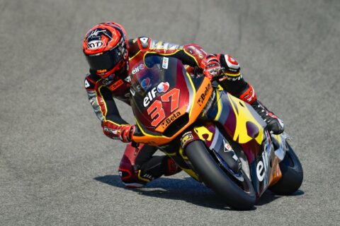 Moto2 Catalogne Barcelone Warm Up : Augusto Fernandez montre les crocs