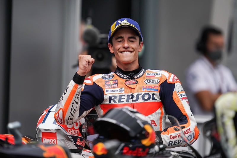 MotoGP Allemagne Sachsenring J3 Débriefing Marc Márquez (Honda/Vainqueur) :  « Quand j'ai vu les gouttes tomber, je me suis dit que c'était mon jour »,  etc. (Intégralité) - Paddock GP