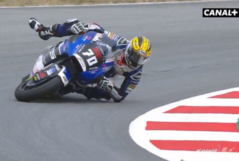 Moto2 Catalunya-Barcelona: Barry Baltus' impressive catch on video!