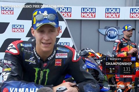 MotoGP Allemagne Sachsenring J3 Course : Fabio Quartararo (Yamaha/3) « à chaud » !