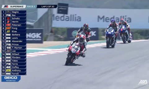 MotoAmerica Superbike Laguna Seca J3 : Loris Baz passe en tête pour la première fois mais Jack Gagne gagne encore ! (Vidéo)