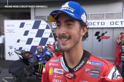 MotoGP Misano J3 Course : Francesco Bagnaia (Ducati/1) « à chaud » !