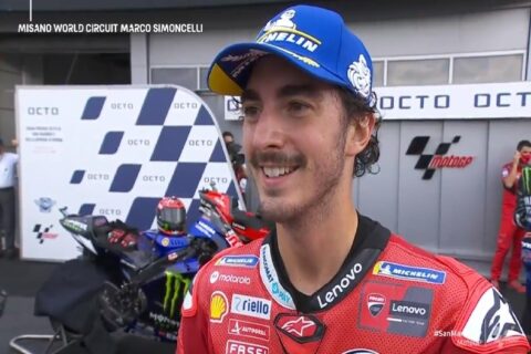 MotoGP Misano J3 Course : Francesco Bagnaia (Ducati/1) « à chaud » !