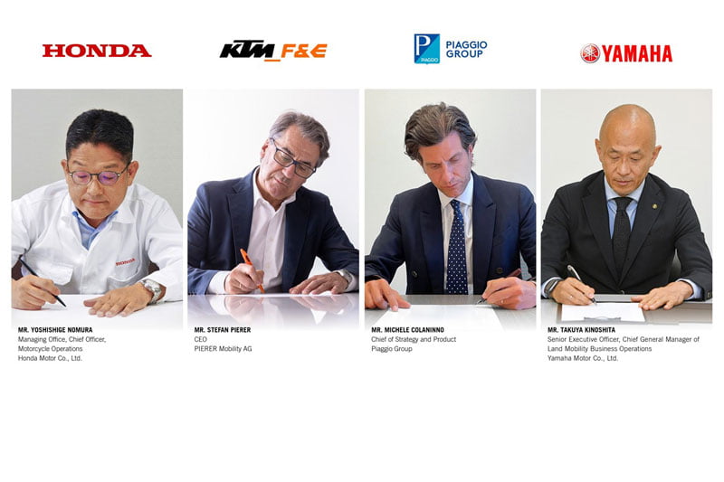 Street : Accord de Consortium de batteries échangeables signé entre Yamaha Motor, Honda Motor, KTM F&E, et Piaggio Group