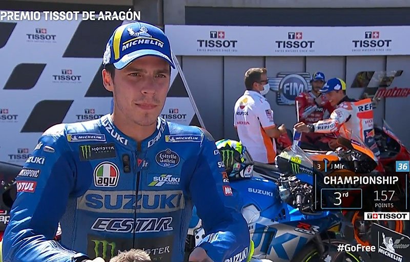 MotoGP Aragón J3 Course : Joan Mir (Suzuki/3) « à chaud » !