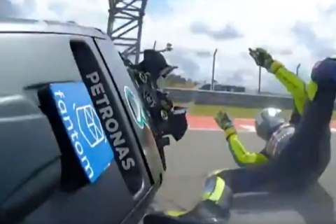 MotoGP Austin J2 Valentino Rossi (Yamaha/20) : "Toprak Razgatlioglu a imité mon sketch de Malaisie 2004"