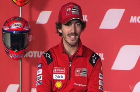 MotoGP Valence J2 Débriefing Pecco Bagnaia (Ducati/2) : « C'était le minimum que je pouvais faire pour Valentino », etc. (Intégralité)