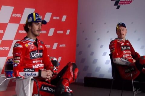 MotoGP Valence J3 Débriefing Pecco Bagnaia (Ducati/Vainqueur) : « Valentino est un ami, un grand frère », etc. (Intégralité)