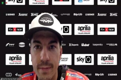 MotoGP Valence J1 Débriefing Maverick Viñales (Aprilia/18) : « Je n'ai pas eu conscience d'avoir perdu quelque chose sur le coup », etc. (Intégralité)
