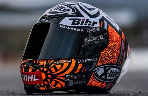 Moto2 : Le nouveau casque "tatoué" d'Arón Canet