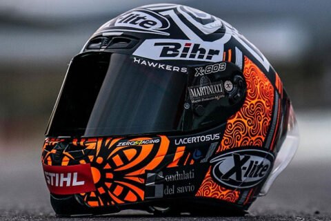 Moto2 : Le nouveau casque "tatoué" d'Arón Canet