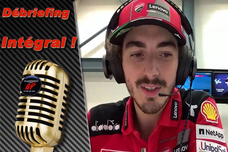 MotoGP Lusail J1 Debriefing Pecco Bagnaia (Ducati/10): “No one is so talkative when it comes to other bikes” etc. (Entirety)