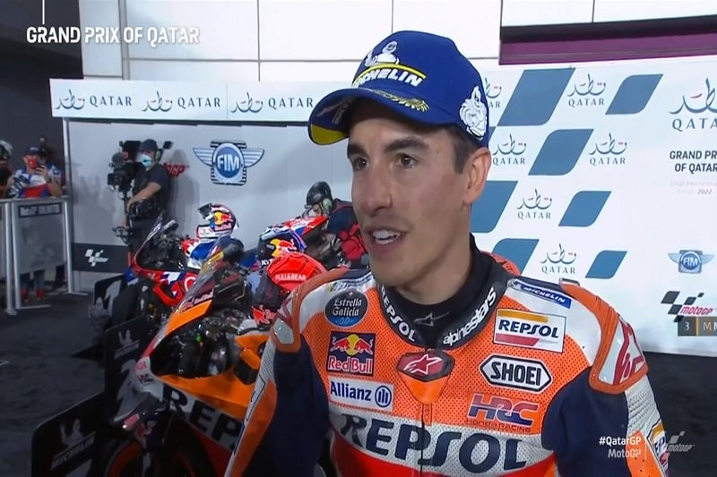 Qualificação MotoGP Qatar J2 Marc Márquez (Honda/3): “Quente”!