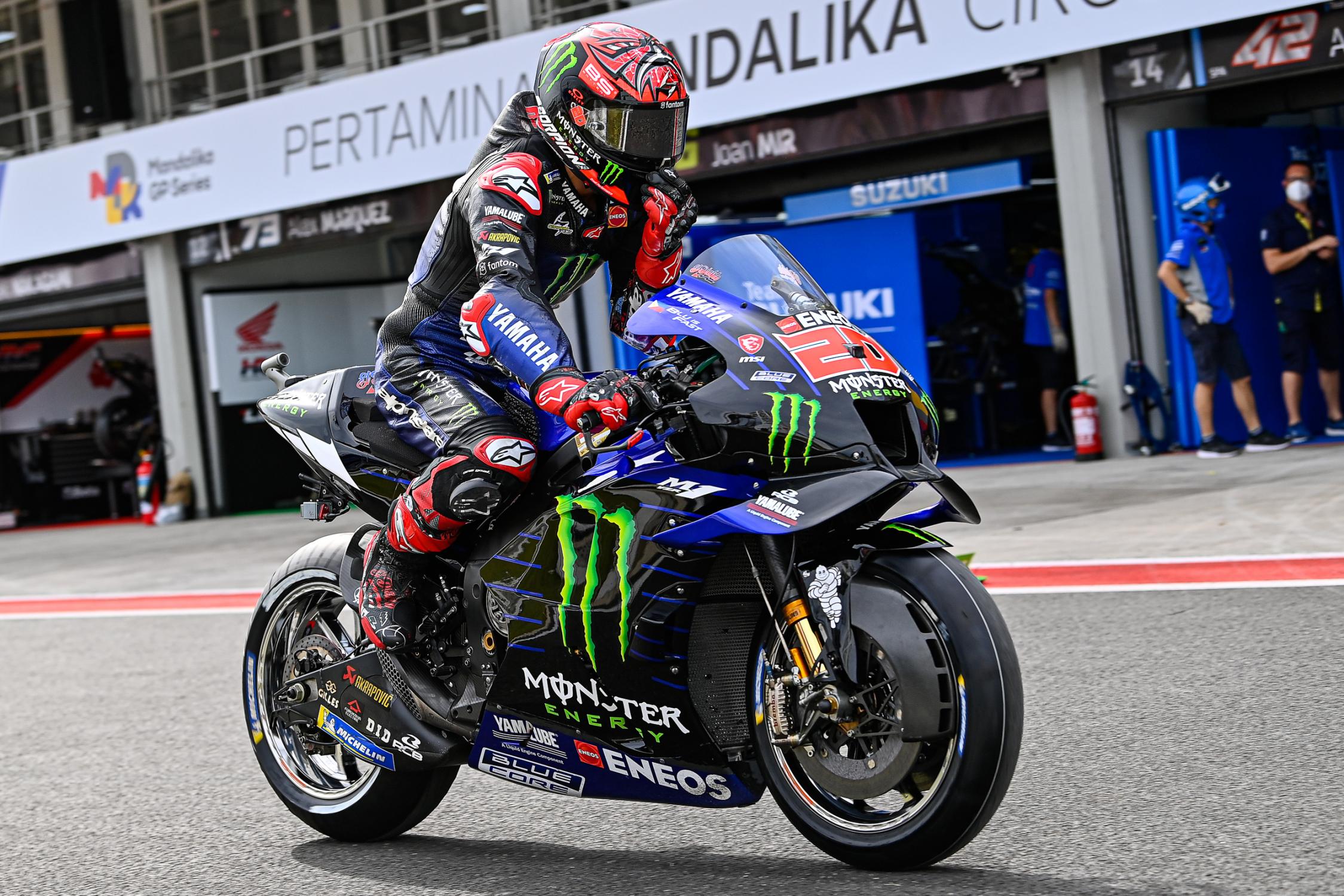 Technique MotoGP : La raison cachée derrière les jantes chromées des Yamaha à Mandalika