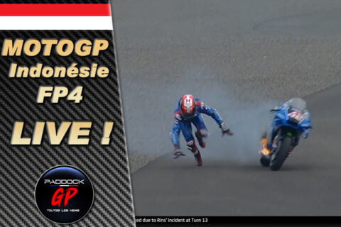 MotoGP LIVE Indonésie FP4 : Marco Bezzecchi et la Suzuki d'Álex Rins en feu !