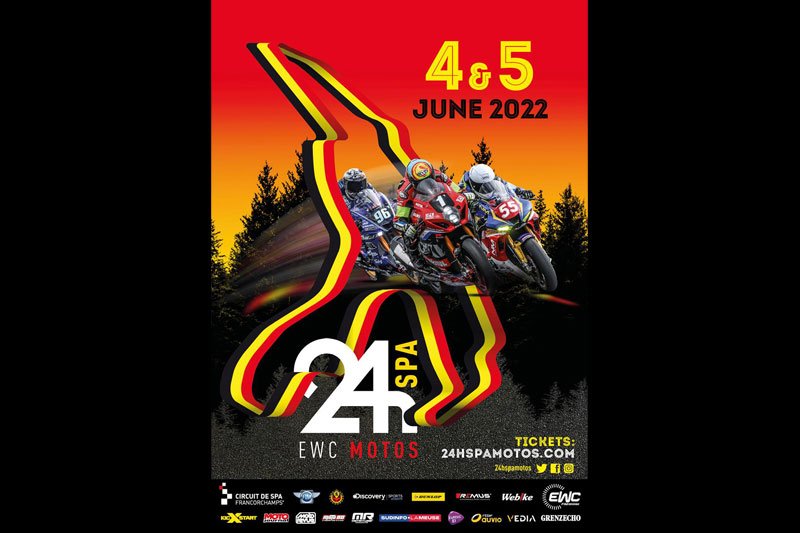 L’affiche des 24H SPA EWC Motos