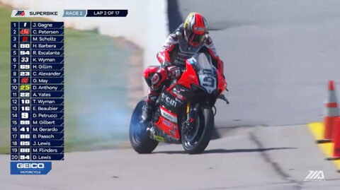 MotoAmerica Road Atlanta Course 2 : Danilo Petrucci "explose" dans tous les sens du terme, doublé des Yamaha boys !