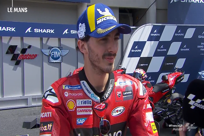 MotoGP France J2 Qualifying Pecco Bagnaia (Ducati/Pole): “Hot”!